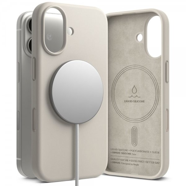 Ringke iPhone 17 -silikonisuojakuori, magneettinen kivi