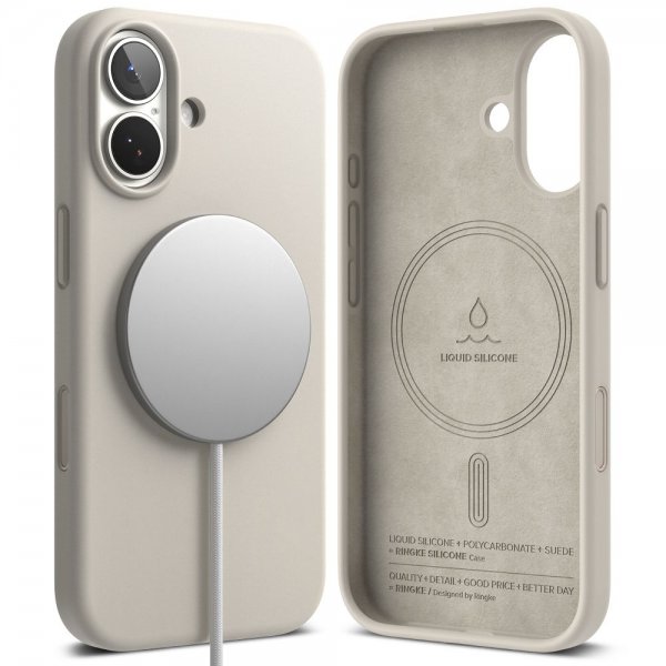 Ringke iPhone 17 -silikonisuojakuori, magneettinen kivi
