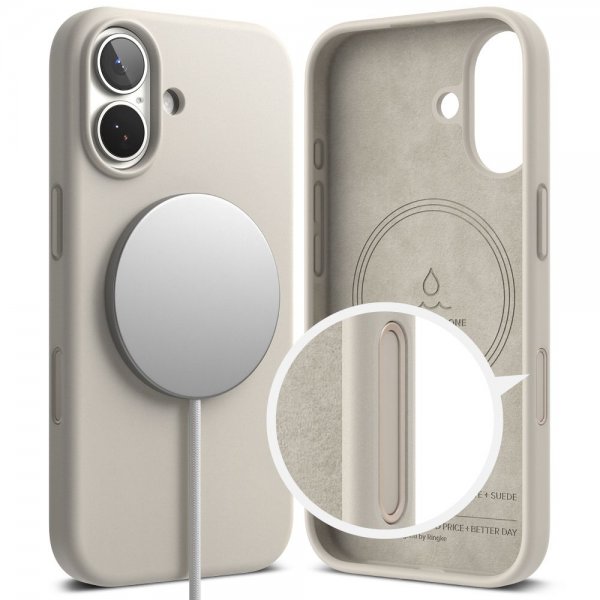 Ringke iPhone 17 -silikonisuojakuori, magneettinen kivi