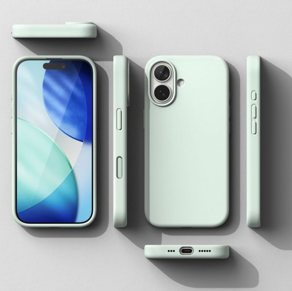 Ringke iPhone 17 -kuori, silikonia, magneettinen, Soft Mint