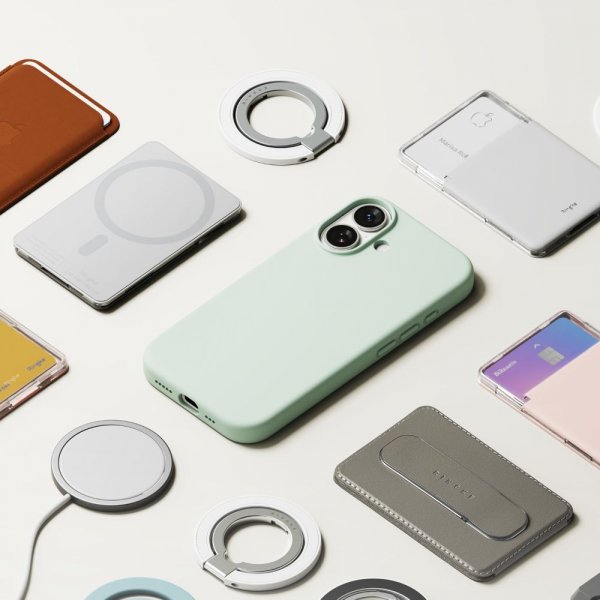 Ringke iPhone 17 -kuori, silikonia, magneettinen, Soft Mint