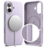 Ringke iPhone 17 -silikonisuojakuori, magneettinen, violetti