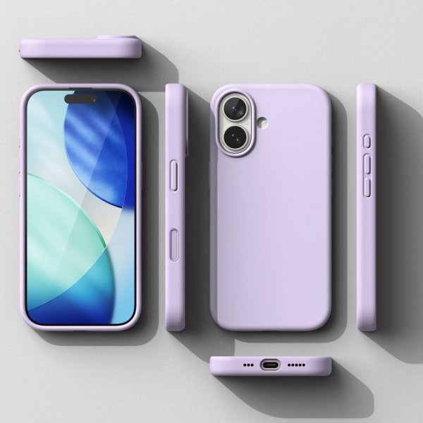 Ringke iPhone 17 -silikonisuojakuori, magneettinen, violetti