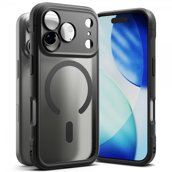 Ringke iPhone 17 Pro -kuori Fusion Bold Magnetic Matte Musta