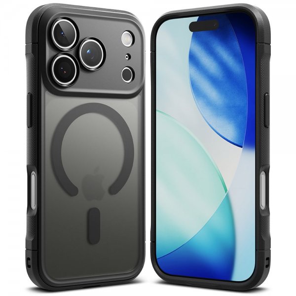 Ringke iPhone 17 Pro -kuori Fusion Bold Magnetic Matte Musta
