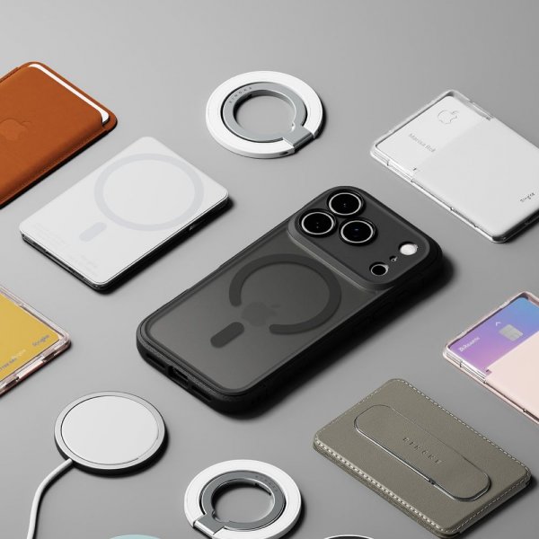 Ringke iPhone 17 Pro -kuori Fusion Bold Magnetic Matte Musta