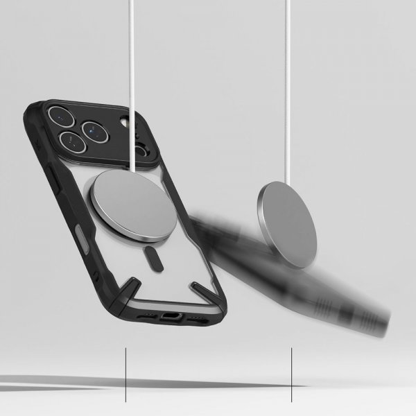 Ringke iPhone 17 Pro -suojakuori Fusion X Magnetic, musta
