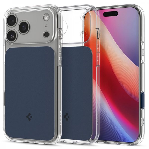 Spigen iPhone 17 Pro -suojakuori Ultra Hybrid T MagFit Matte Blue