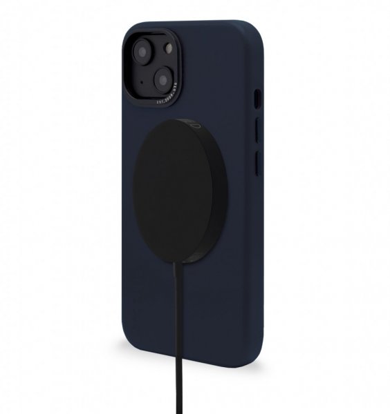 Decoded iPhone 14 Plus -kuoret nahkainen takakuori, tummansininen