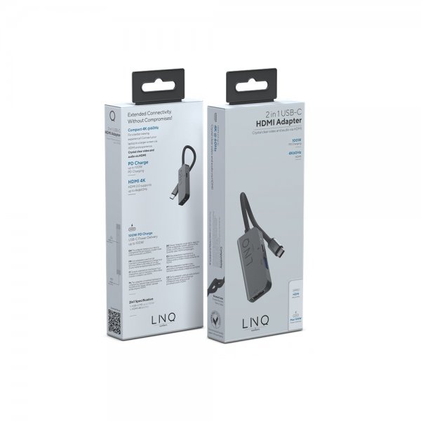 LINQ by Elements 2 in 1 USB-C-moniporttikeskitin