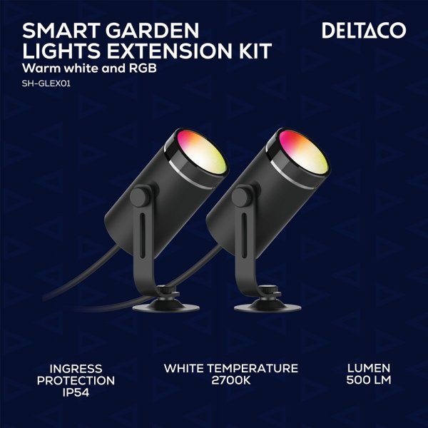 Deltaco Smart Home 2 valaisimen laajennus SH-GLK01-puutarhavalaistukseen
