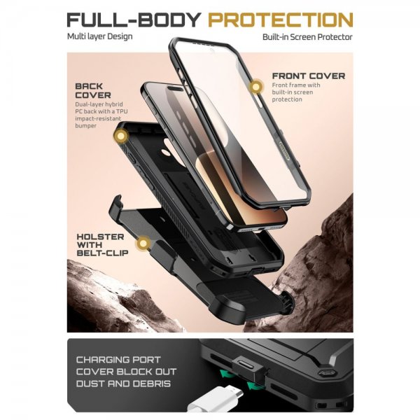 Supcase iPhone 17 Suojakuori UB Pro Musta