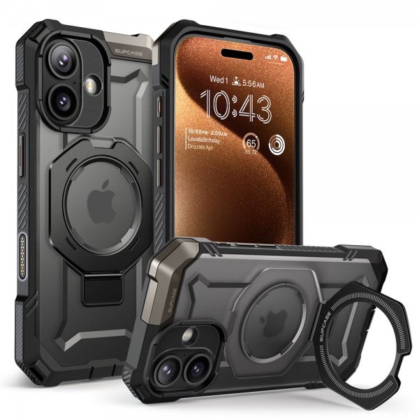 Supcase iPhone 17 -kuori UB Grip MagSafe Musta