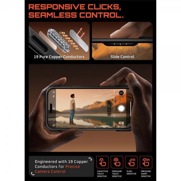 Supcase iPhone 17 -kuori UB Grip MagSafe Musta