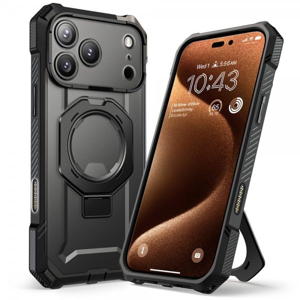 Supcase iPhone 17 Pro kuori UB Grip MagSafe Musta