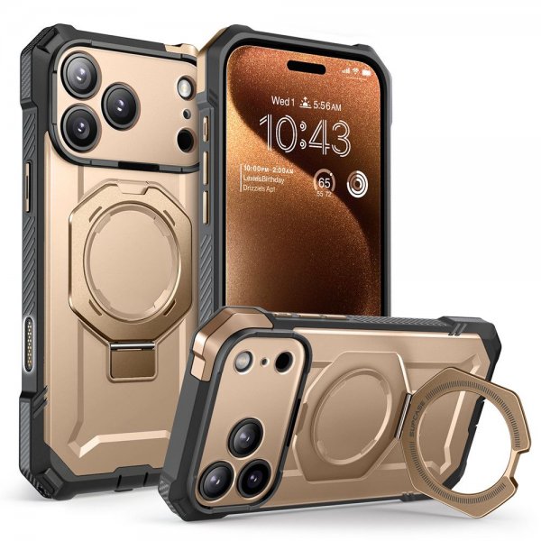 Supcase iPhone 17 Pro -kuori, UB Grip MagSafe, kulta