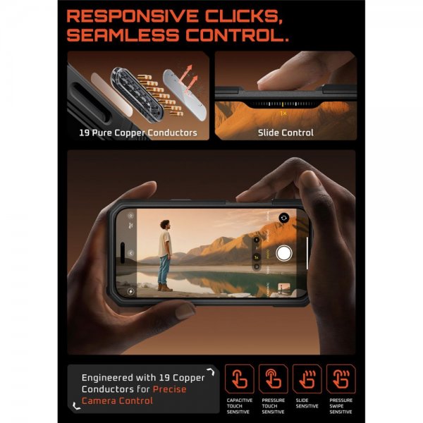 Supcase iPhone 17 Pro -kuori UB Grip Pro MagSafe, musta