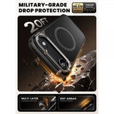 Supcase iPhone Air -kuori Ares Flip MagSafe Musta