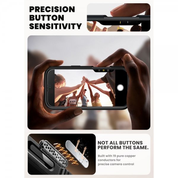 Supcase iPhone Air -kuori Ares Flip MagSafe Musta