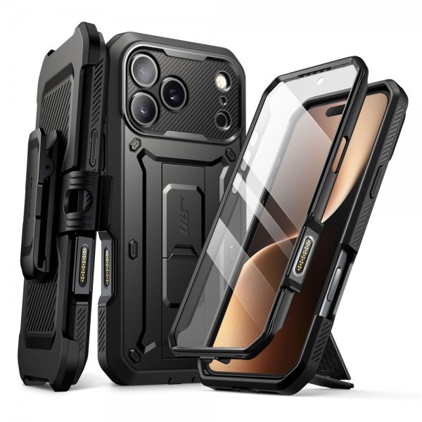 Supcase iPhone 17 Pro Max -kuori UB Pro Musta