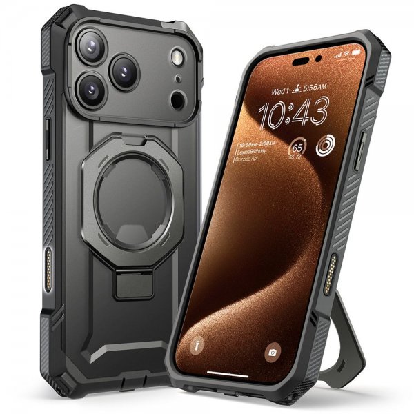Supcase iPhone 17 Pro Max -kuori UB Grip MagSafe Harmaa
