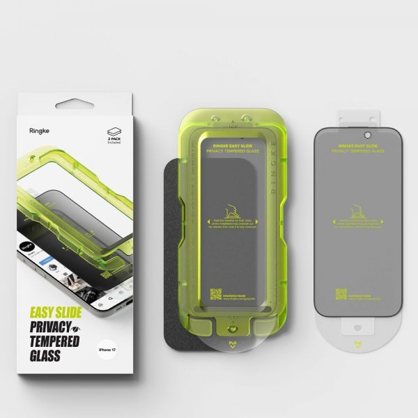 Ringke iPhone 17 -näytönsuoja Easy Slide Privacy 2-pakkaus