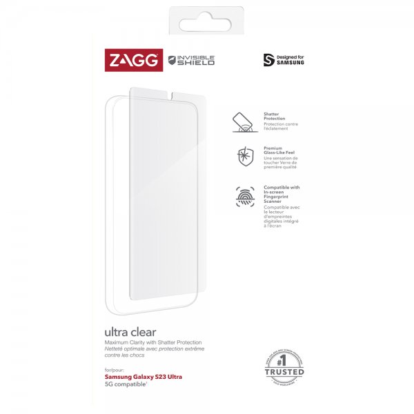 ZAGG InvisibleShield Samsung Galaxy S23 Ultra Näytönsuoja Ultra Clear