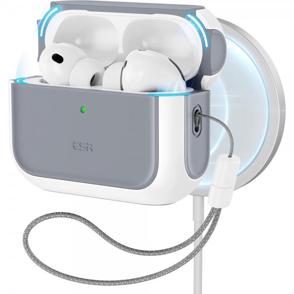 ESR AirPods Pro 3 -kuoret, Orbit Hybrid HaloLock, valkoinen