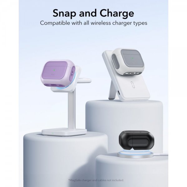 ESR AirPods Pro -suojakuori Orbit Hybrid HaloLock, violetti