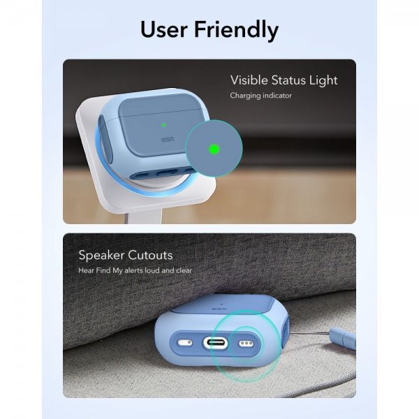 ESR AirPods Pro -kuori Orbit Hybrid HaloLock, sininen