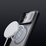 Nillkin iPhone 17 -suojakuori CamShield Pro MagSafe läpinäkyvä musta