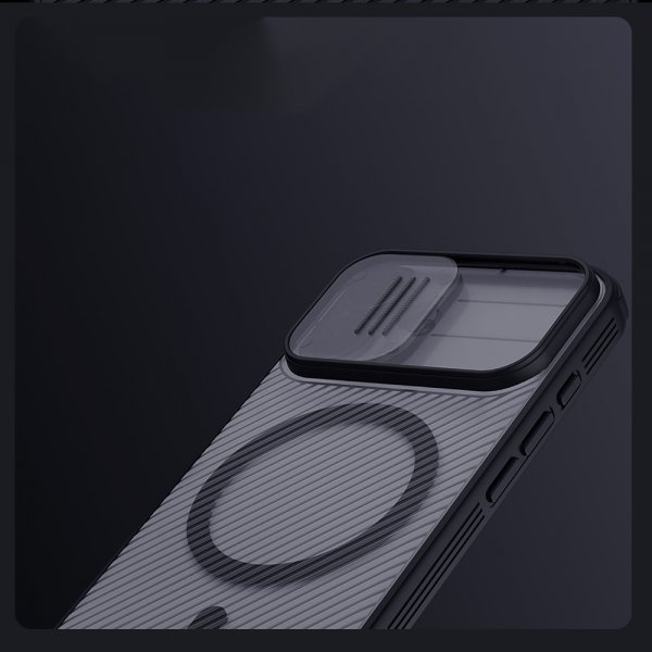 Nillkin iPhone 17 -suojakuori CamShield Pro MagSafe läpinäkyvä musta