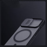 Nillkin iPhone 17 -suojakuori CamShield Pro MagSafe läpinäkyvä musta
