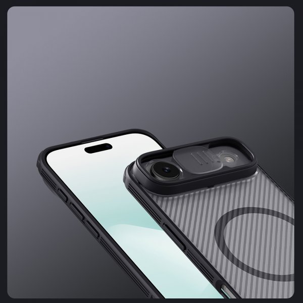 Nillkin iPhone Air -kuori CamShield Pro MagSafe Läpinäkyvä Musta