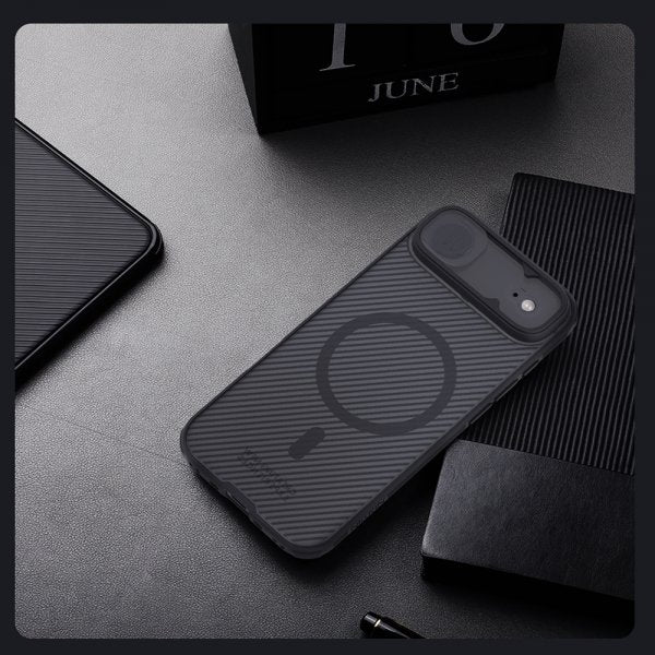 Nillkin iPhone Air -kuori CamShield Pro MagSafe Läpinäkyvä Musta