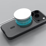 Nillkin iPhone 17 Pro -kuori Super Frosted Shield Pro MagSafe, läpinäkyvä musta