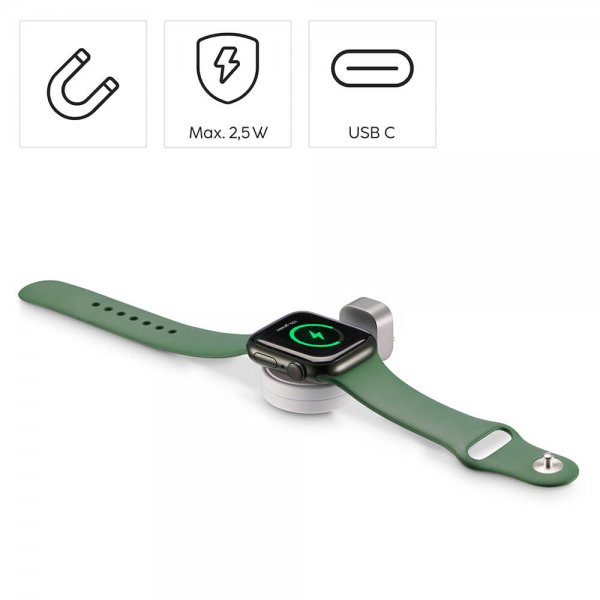 Hama Apple Watch -laturi USB-C-liittimellä, valkoinen