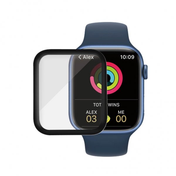 PanzerGlass Apple Watch 45mm Näytönsuoja Antibakteerinen Musta