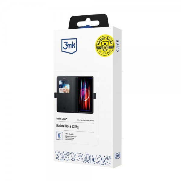 3mk Xiaomi 15T Suojakotelo Wallet Musta