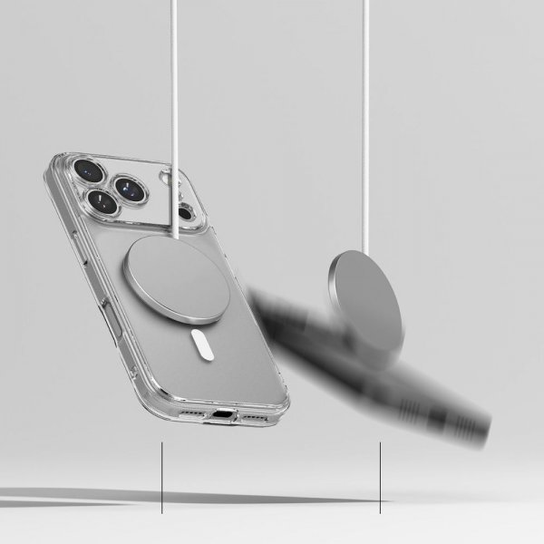 Ringke iPhone 17 Pro Suojakuori Fusion Magnetic Matta Läpinäkyvä