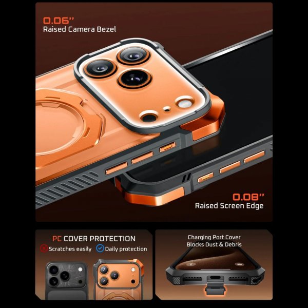 Supcase iPhone 17 Pro Max Kuori UB Grip MagSafe Oranssi