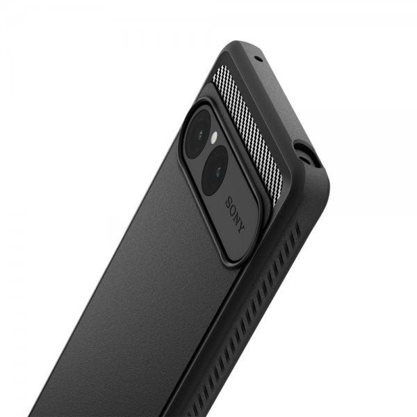 Spigen Sony Xperia 10 VII -suojakuori, Rugged Armor, mattamusta