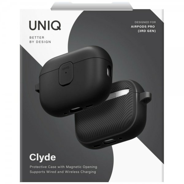 UNIQ AirPods Pro 3 -kuoret Clyde, musta