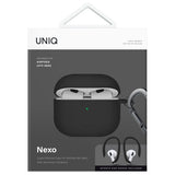 UNIQ AirPods 4 -kuoret korvahaalla, Nexo, musta