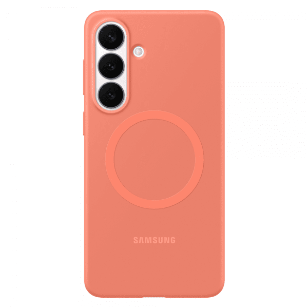 Samsung Original Galaxy S26 Plus -silikonikuori magneettikiinnityksellä, korallinpunainen