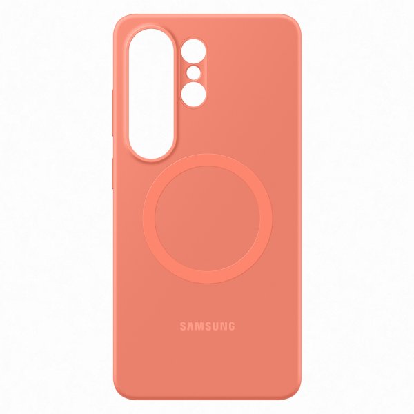 Samsung Original Galaxy S26 Ultra -silikonisuojakuori Magneettikotelo Korallinpunainen