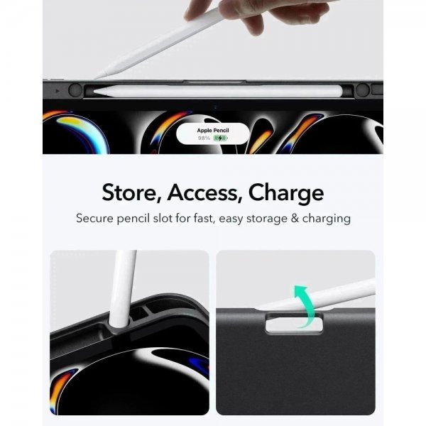 ESR iPad Pro 11 (M4/M5) Folio Hybrid Musta