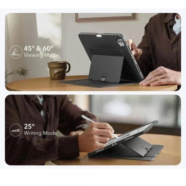 ESR iPad Pro 11 (M4/M5) Folio Hybrid Musta