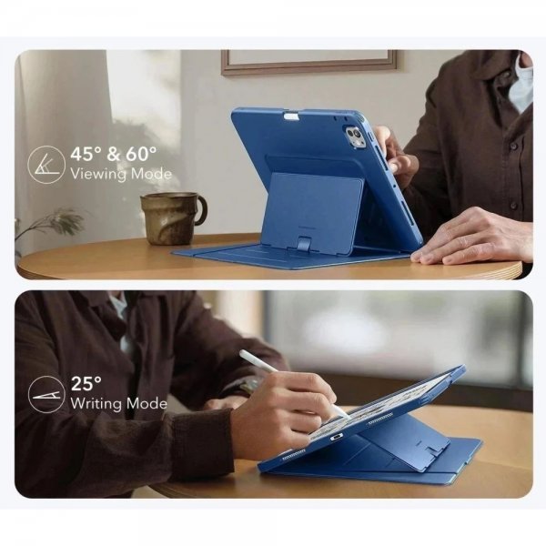 ESR iPad Pro 11 (M4/M5) -suojakotelo Flip Hybrid, sininen