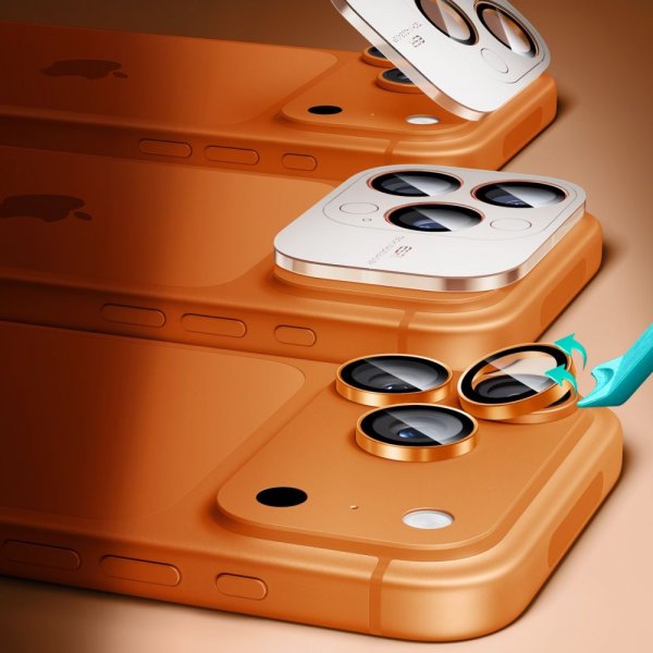 ESR iPhone 14/15/16/17 Pro & Pro Max kameran suojalasi Armorite Orange